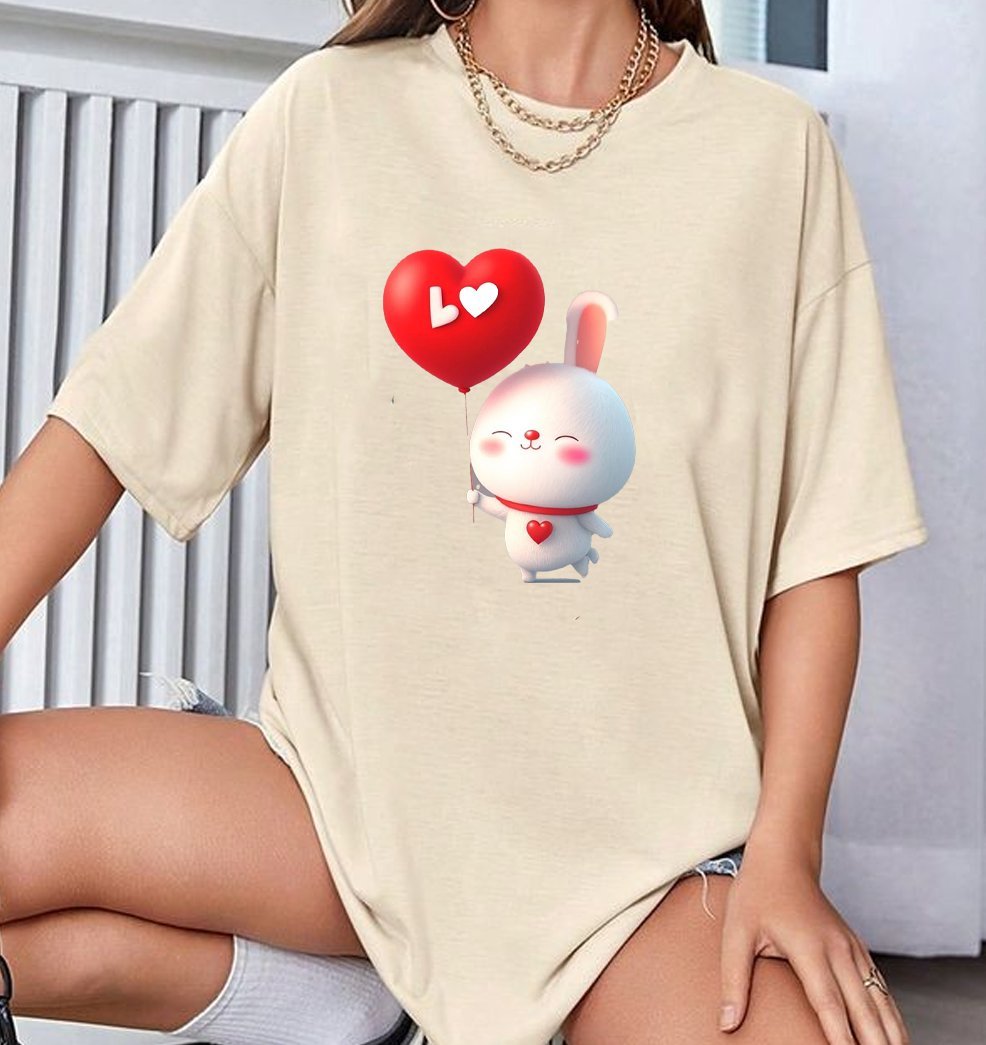 oversized t-shirt cotton for women - Image 3