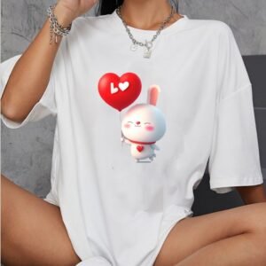 oversized t-shirt cotton for women - Image 4