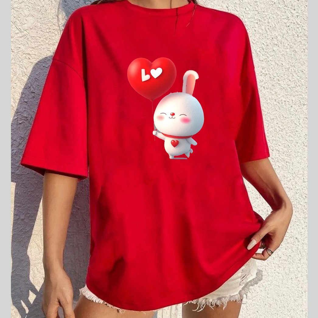 oversized t-shirt cotton for women - Image 2