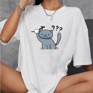 oversized t-shirt cotton for women - Image 4