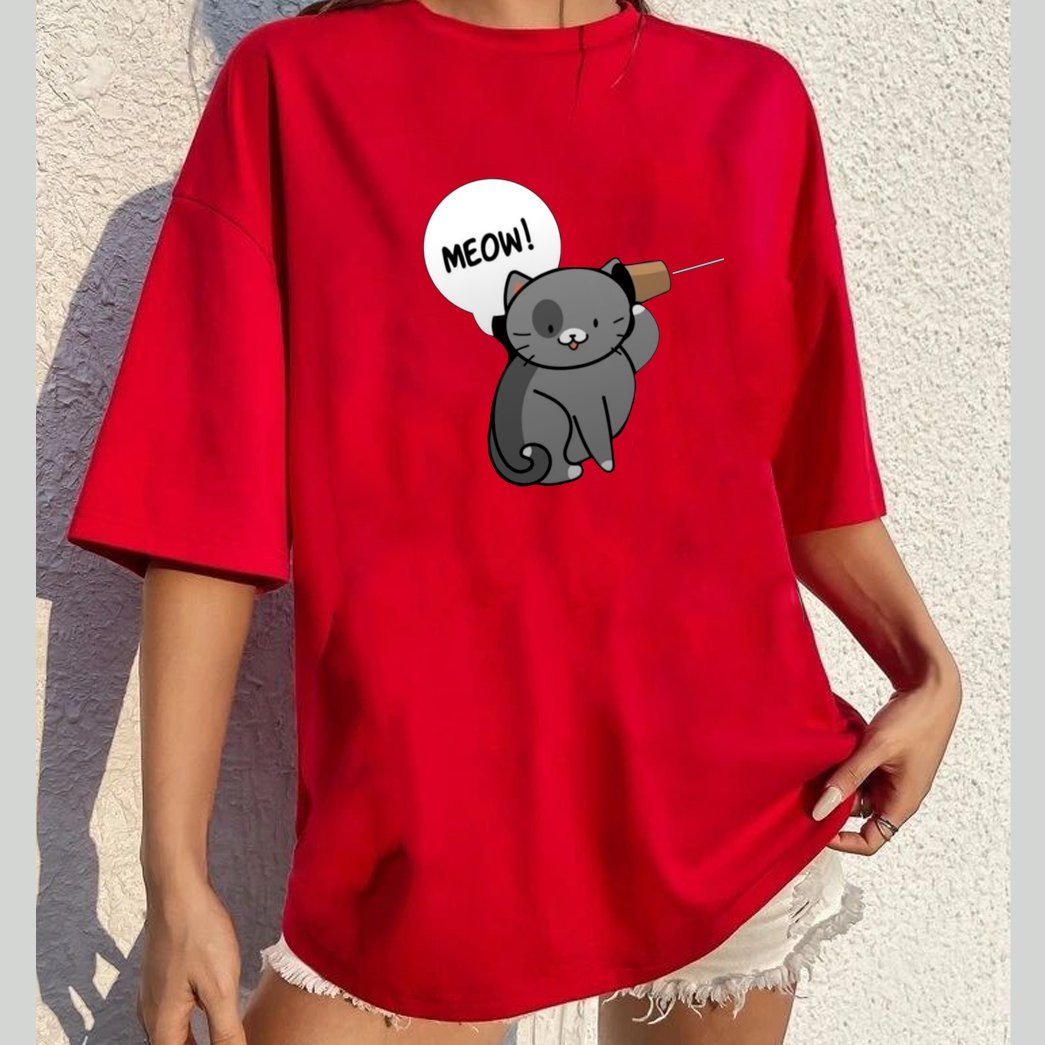 oversized t-shirt cotton for women - Image 1