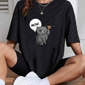 oversized t-shirt cotton for women - Image 2