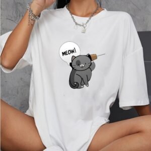 oversized t-shirt cotton for women - Image 4