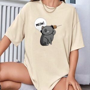 oversized t-shirt cotton for women - Image 3