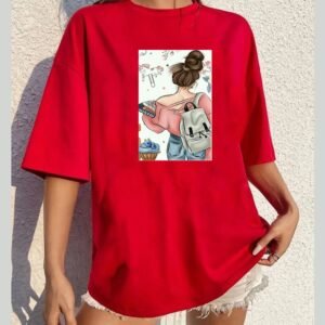 oversized t-shirt cotton for women - Image 3