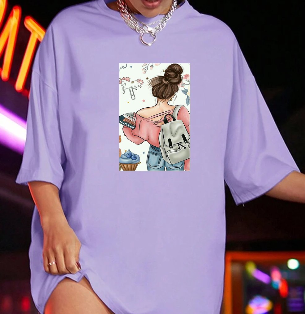 oversized t-shirt cotton for women - Image 5