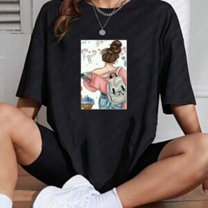 oversized t-shirt cotton for women - Image 4