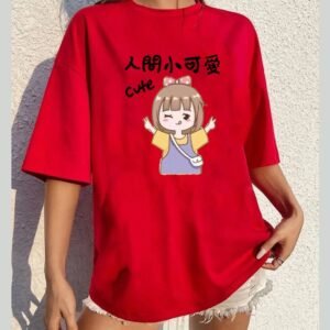 oversized t-shirt cotton for women - Image 2
