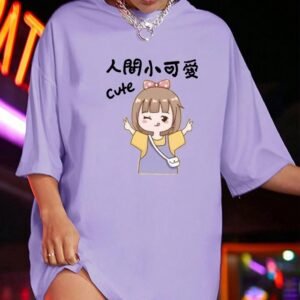 oversized t-shirt cotton for women - Image 5