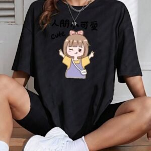 oversized t-shirt cotton for women - Image 3