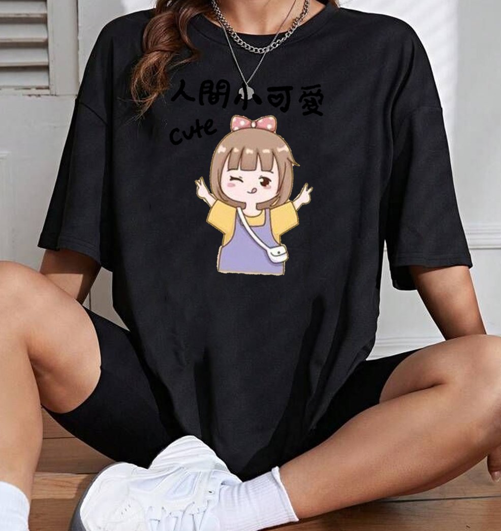 oversized t-shirt cotton for women - Image 3