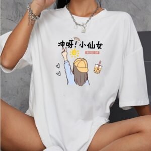 oversized t-shirt cotton for women