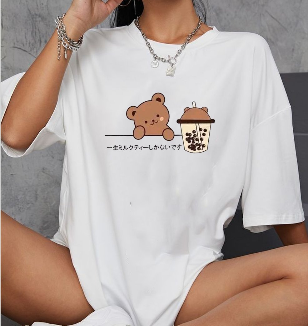 oversized t-shirt cotton - Image 1