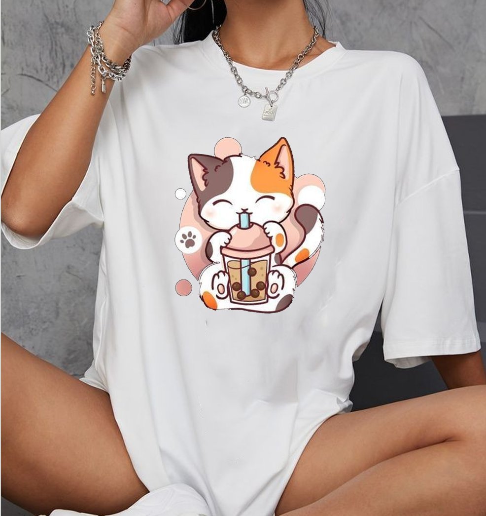 oversized t-shirt cotton - Image 1