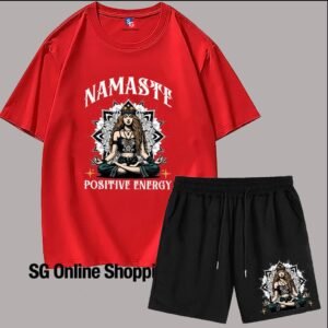 t shirt and shorts 100 💯 comb cotton 220 gsm available for sg online shopping - Image 4