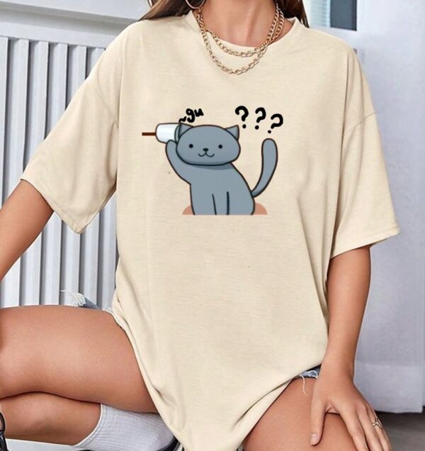 oversized t-shirt cotton for women - Image 2