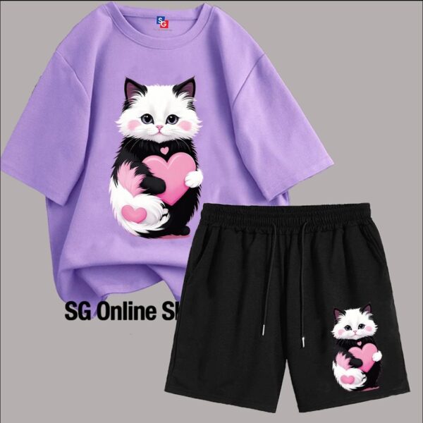 t shirt and shorts 100 💯 comb cotton 220 gsm available for sg online shopping - Image 5