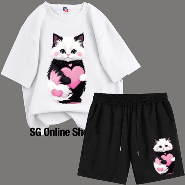 t shirt and shorts 100 💯 comb cotton 220 gsm available for sg online shopping - Image 2