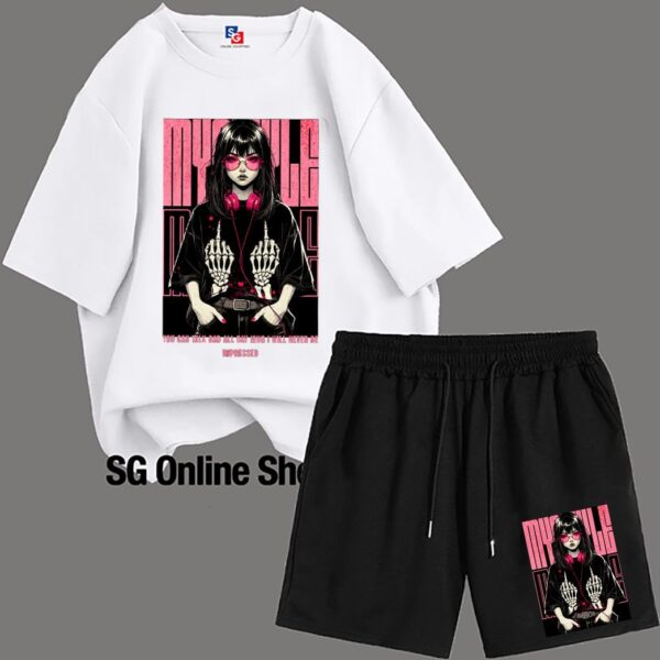 t shirt and shorts 100 💯 comb cotton 220 gsm available for sg online shopping - Image 4