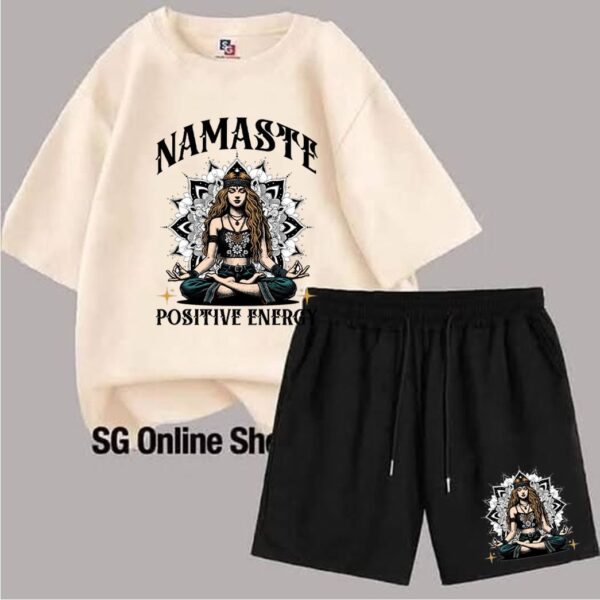 t shirt and shorts 100 💯 comb cotton 220 gsm available for sg online shopping - Image 2