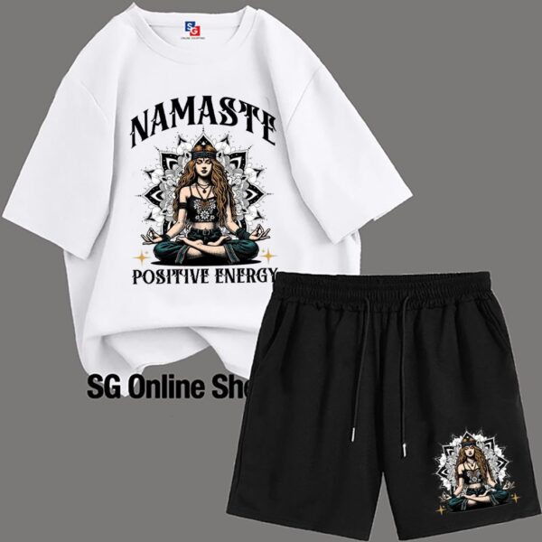 t shirt and shorts 100 💯 comb cotton 220 gsm available for sg online shopping - Image 3